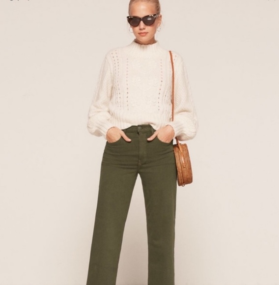 olive green stretch jeans